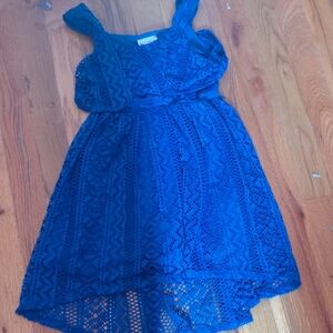 Emily West Royal Blue Lace Kids Dress